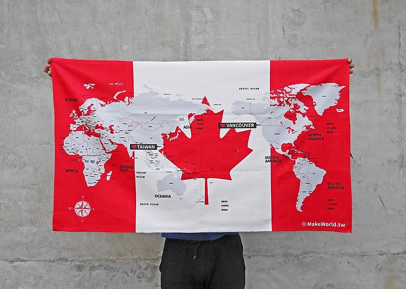 Make World地图制造运动浴巾(加拿大) - 毛巾浴巾 - 聚酯纤维 