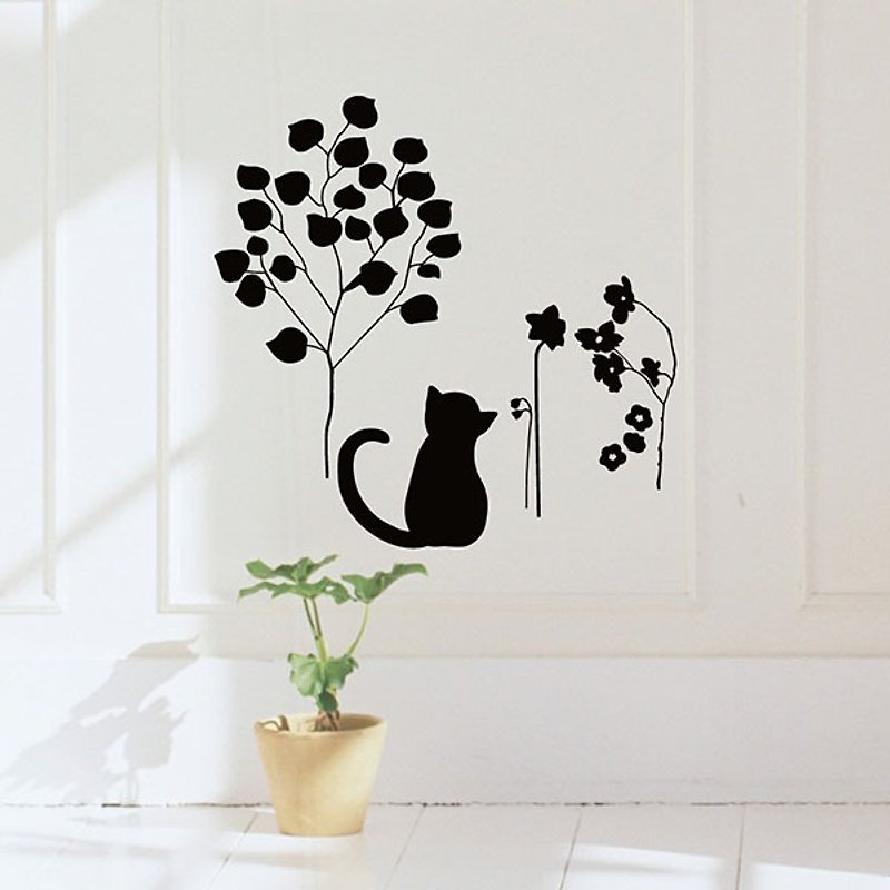 壁贴-台湾制 创意无痕《Smart Design》悠闲的猫 - 摆饰 - 纸 