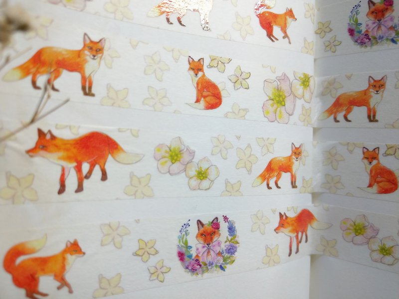 花与狐纸胶带