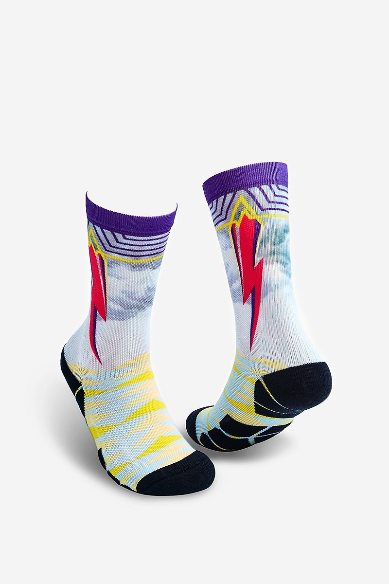 【Chainloop】LIFEBEAT 时尚Ｘ运动袜 Lightning 闪电光束 设计袜 有男生跟女生尺寸 - 袜子 - 棉．麻 