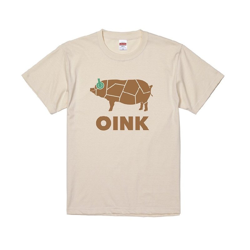 OINK T恤 - 奶油太妃白 - 女装 T 恤 - 棉．麻 
