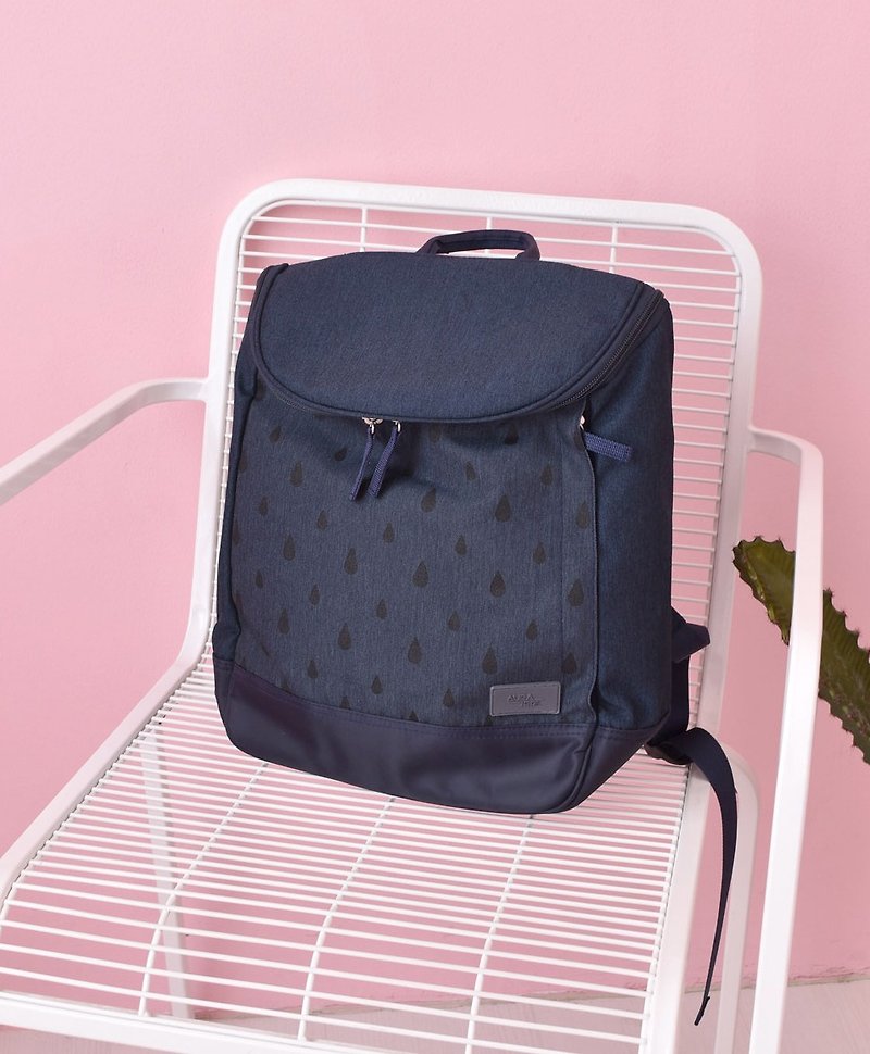 dark blue laptop backpack,school backpack,medium backpack - 妈妈包 - 聚酯纤维 蓝色