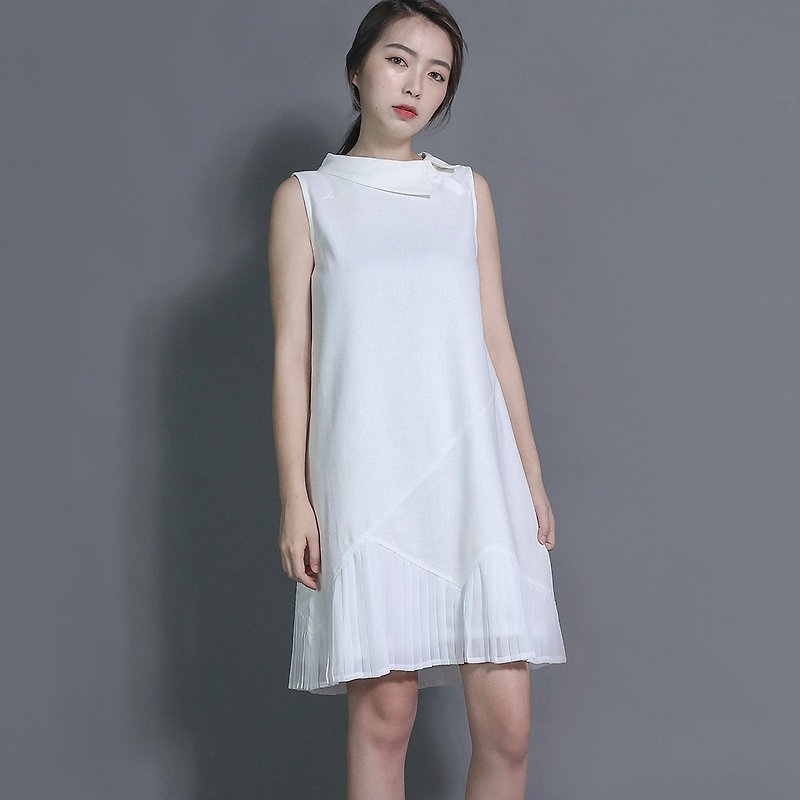 SU:MI said Picnic 青丘野餐棉麻洋装_7SF025_米白 - 洋装/连衣裙 - 纸 白色