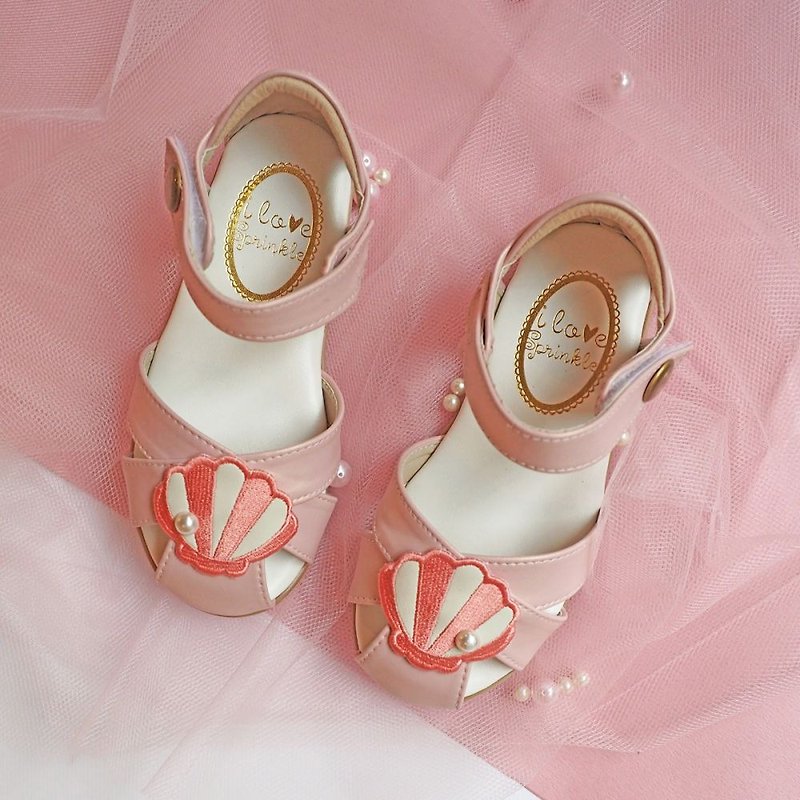 Nicole 珍珠粉贝壳凉鞋 - 童装鞋 - 其他人造纤维 粉红色