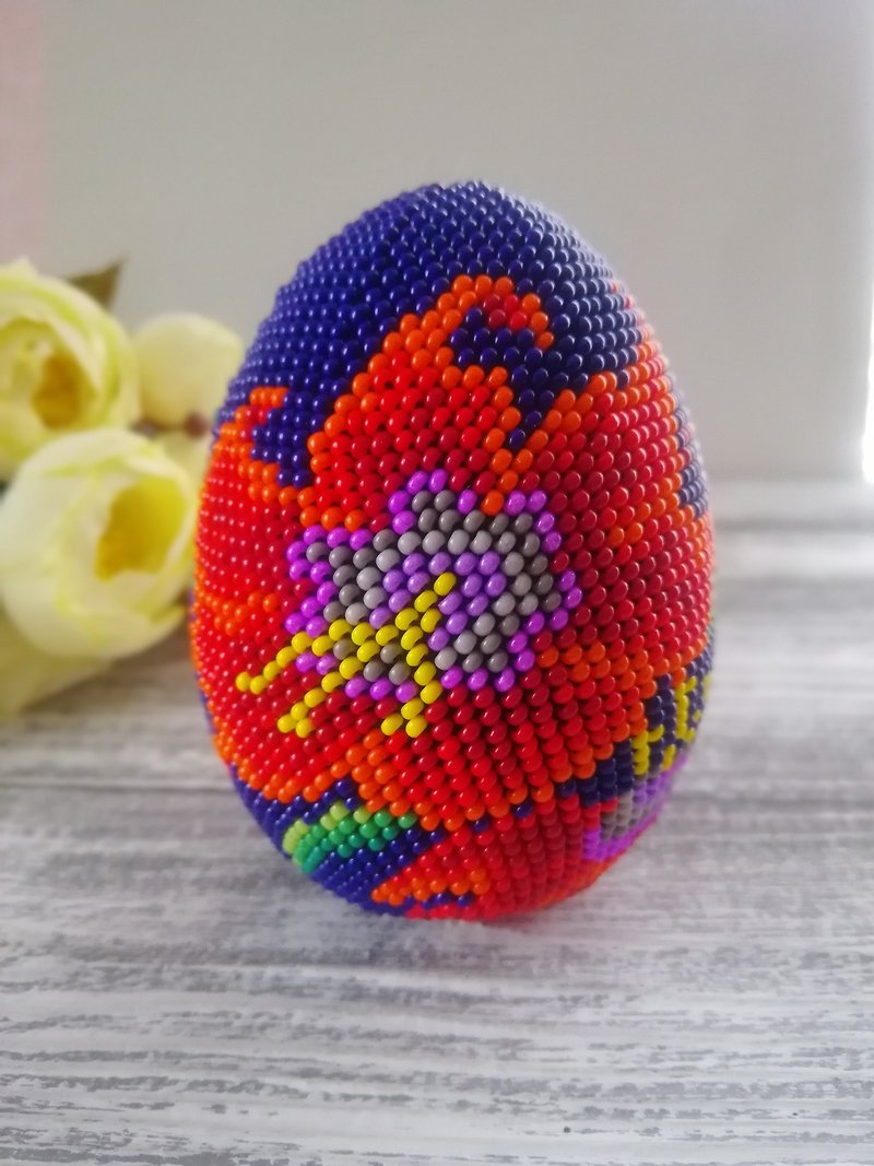 其他材质 摆饰 红色 - Big Bead egg, Easter gift