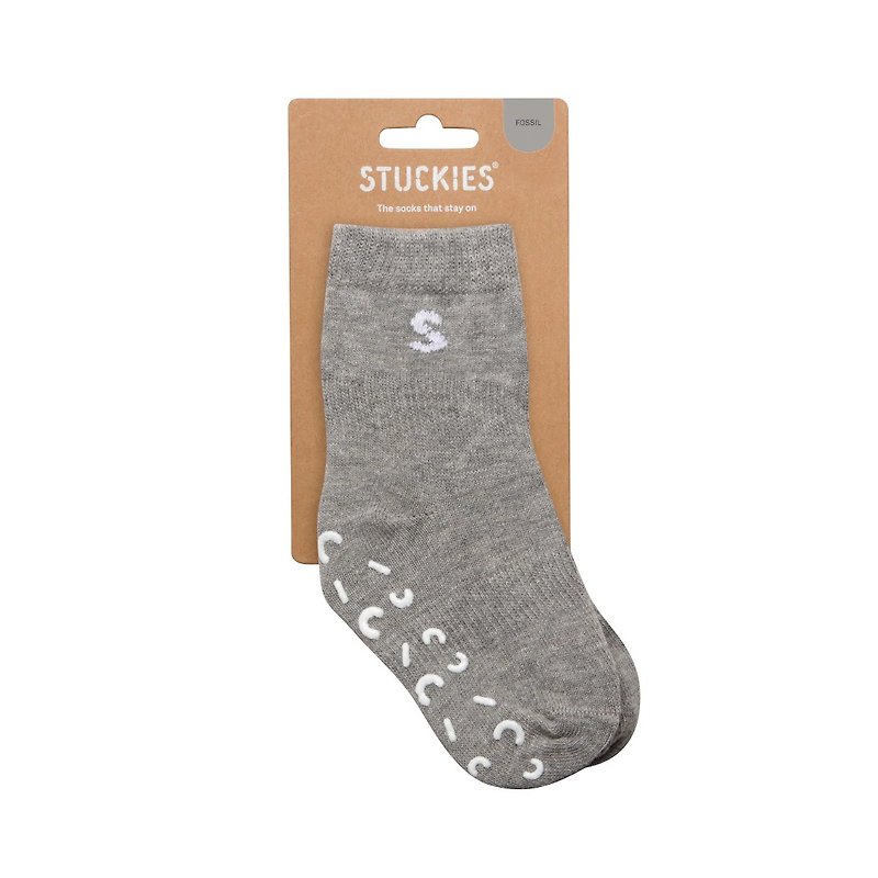 Stuckies - 婴儿防滑袜 - Fossil - 婴儿袜子 - 棉．麻 