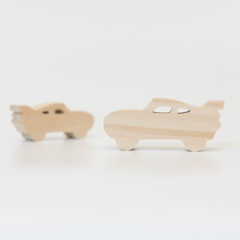 wagaZOO厚切造型积木 图形系列－车车 - 摆饰 - 木头 卡其色