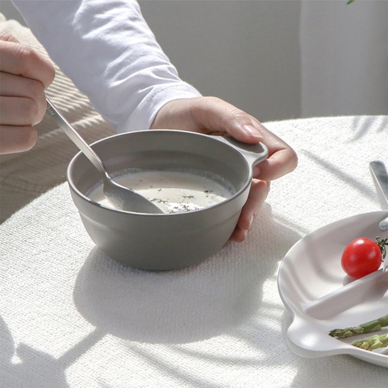 【快速出货】韩国nineware 森林系列餐碗2件组-碳灰色 - 碗 - 塑料 灰色
