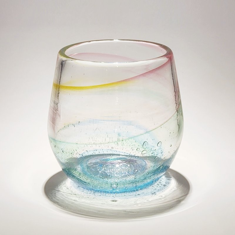 彩虹气泡杯 手作玻璃杯 纯手工吹制 - 杯子 - 玻璃 多色