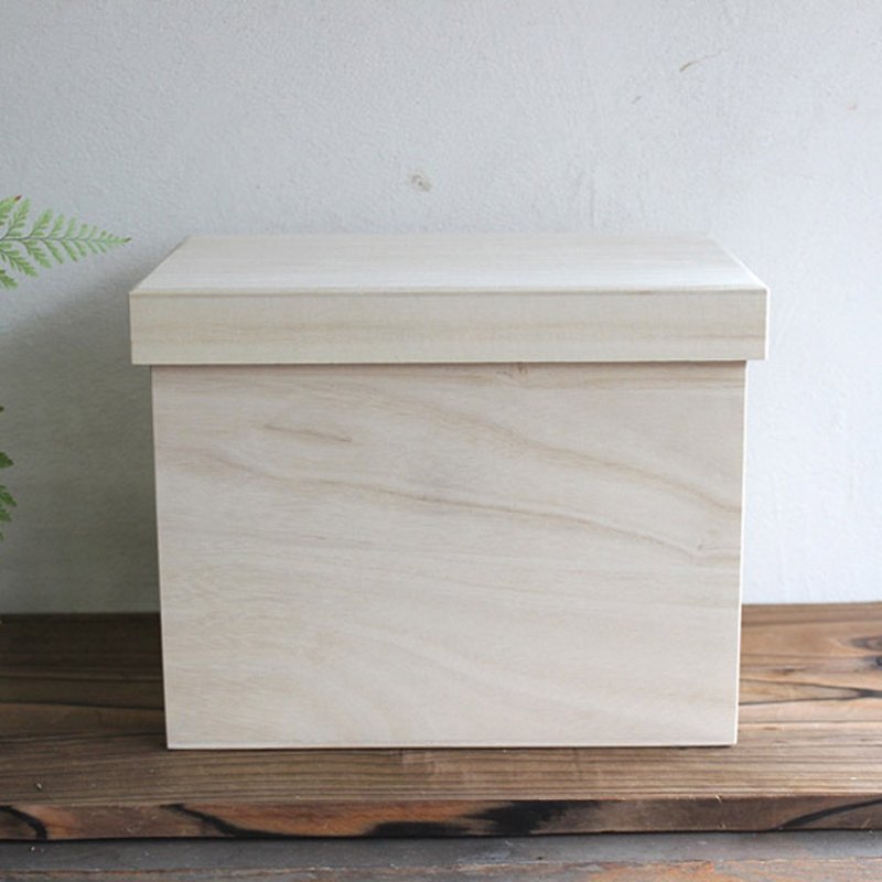 日本製　ブレッドケース　パンケース　無地　1.5斤　保存箱　桐箱   木製　米びつ - 厨房用具 - 木头 白色