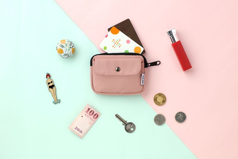 【2024 初旅游】TWILL-时尚零钱包 随身包 证件包 钱包 - 零钱包 - 尼龙 粉红色