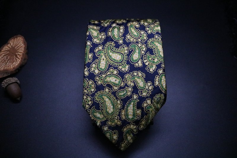 蓝色佩斯利真丝领带/型男好物推荐/ - 领带/领带夹 - 丝．绢 多色