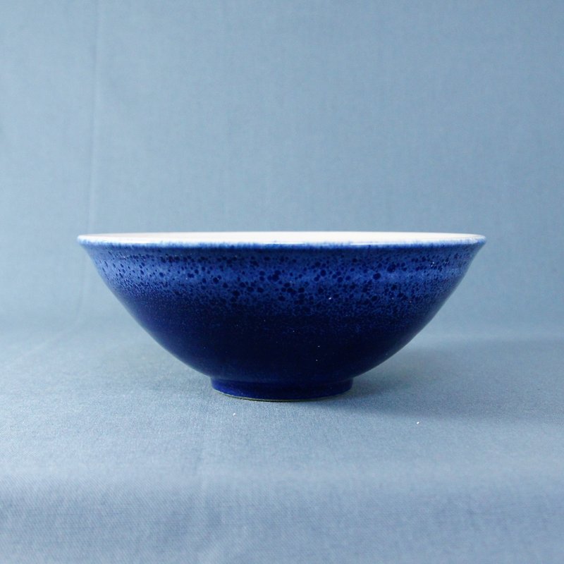 蓝白碗公,饭碗-容量约700ml - 碗 - 陶 蓝色