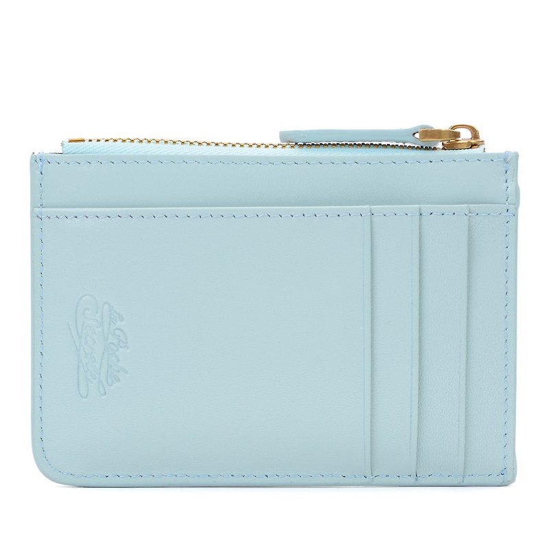 La Poche Secrete圣诞礼物 :可放口袋的卡夹零钱钥匙包_甜心蓝 - 零钱包 - 真皮 蓝色