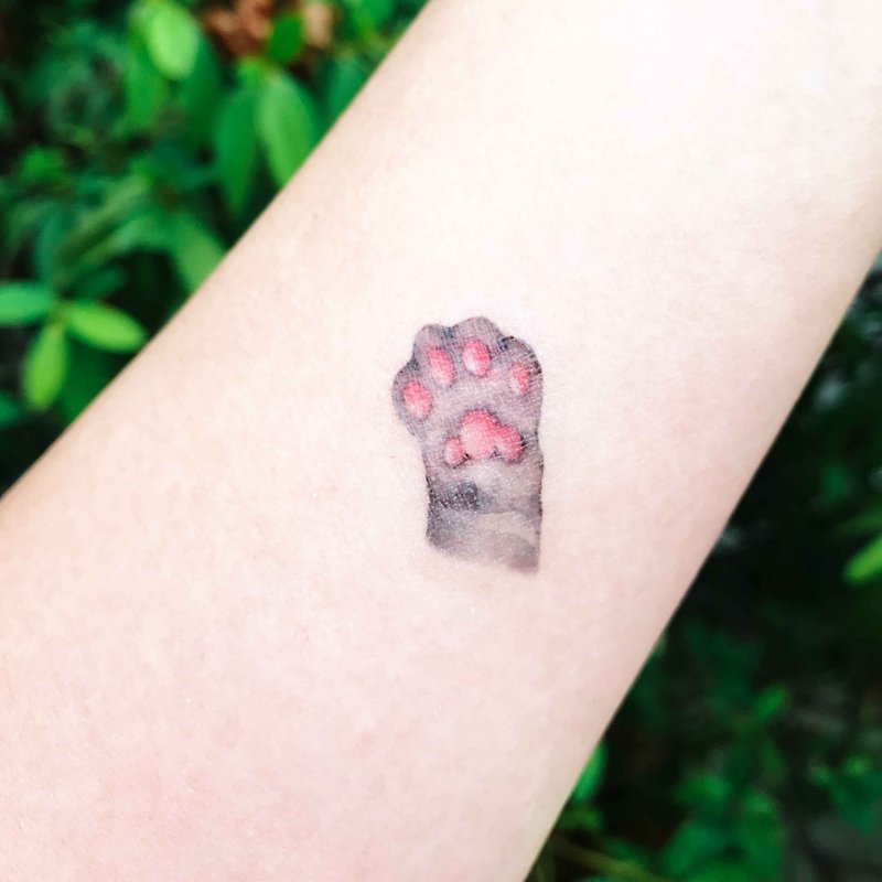虎斑猫 猫掌 纹身贴纸 刺青贴纸 - 纹身贴 - 其他材质 灰色