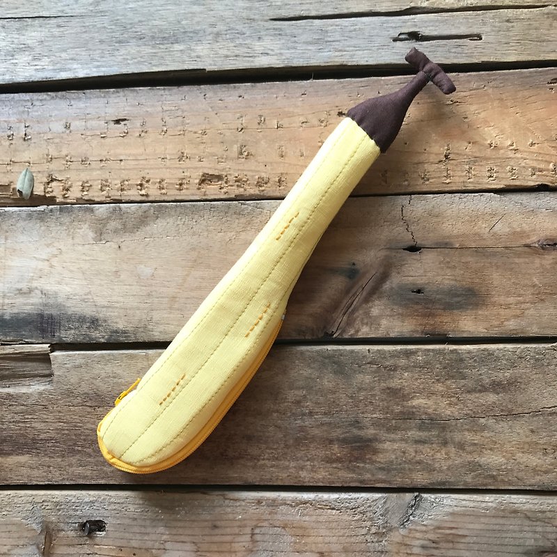 香蕉餐具袋 - 收纳用品 - 棉．麻 黄色
