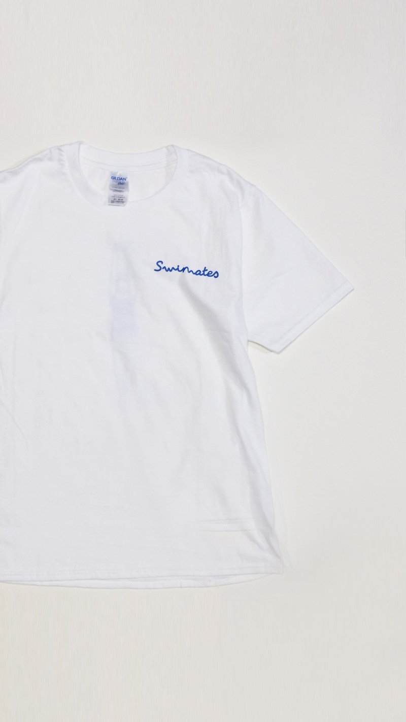 白色 Diving Girl T 恤 - 中性连帽卫衣/T 恤 - 棉．麻 白色
