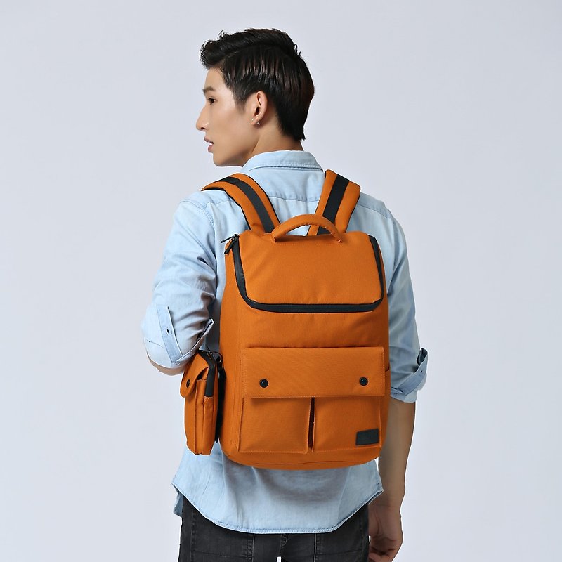 休闲 商务 电脑包 书包 后背包 超轻身 防泼水 Dreamer - 橙色 - 后背包/双肩包 - 其他材质 橘色
