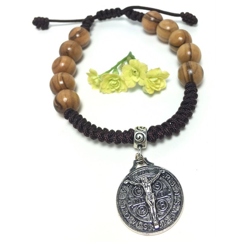 以色列进口橄榄木念珠手链(10mm)_耶稣 #8251000 - 手链/手环 - 木头 咖啡色