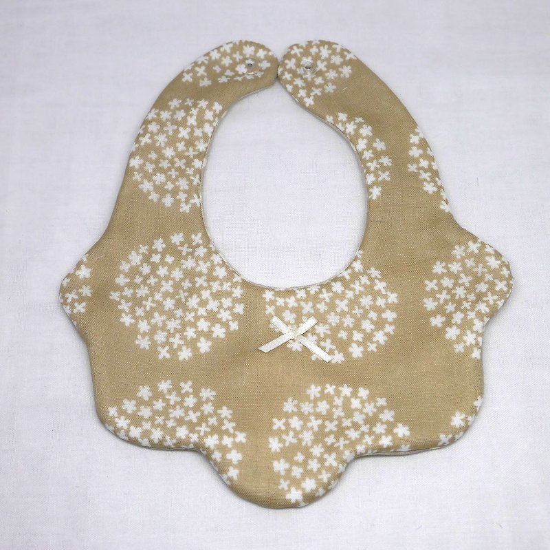 Japanese Handmade 8-layer-gauze Baby Bib - 围嘴/口水巾 - 棉．麻 咖啡色