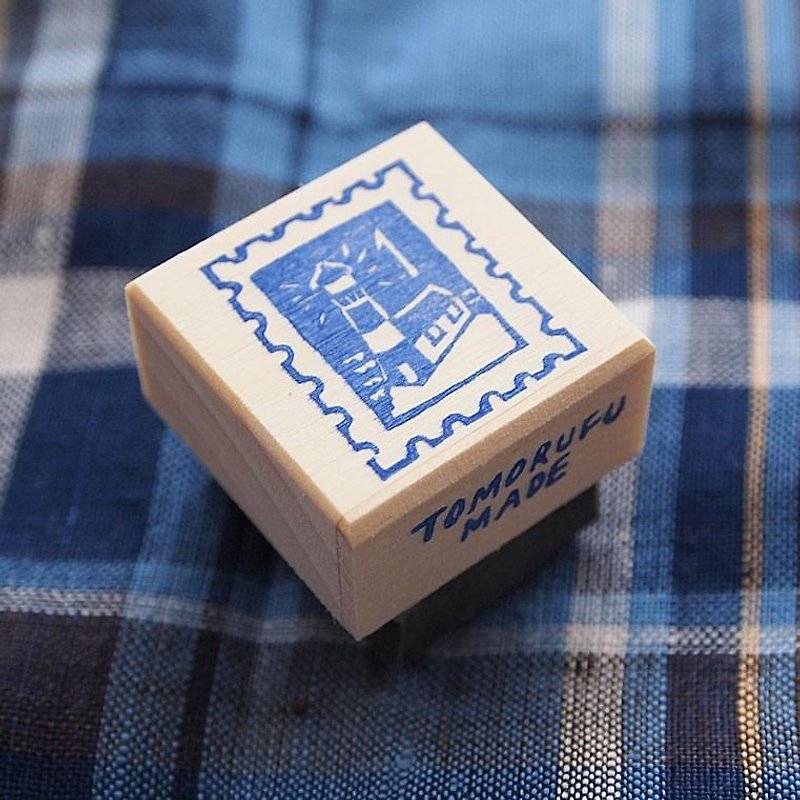 消しゴムはんこ　海の切手　No.１ - 印章/印台 - 木头 蓝色