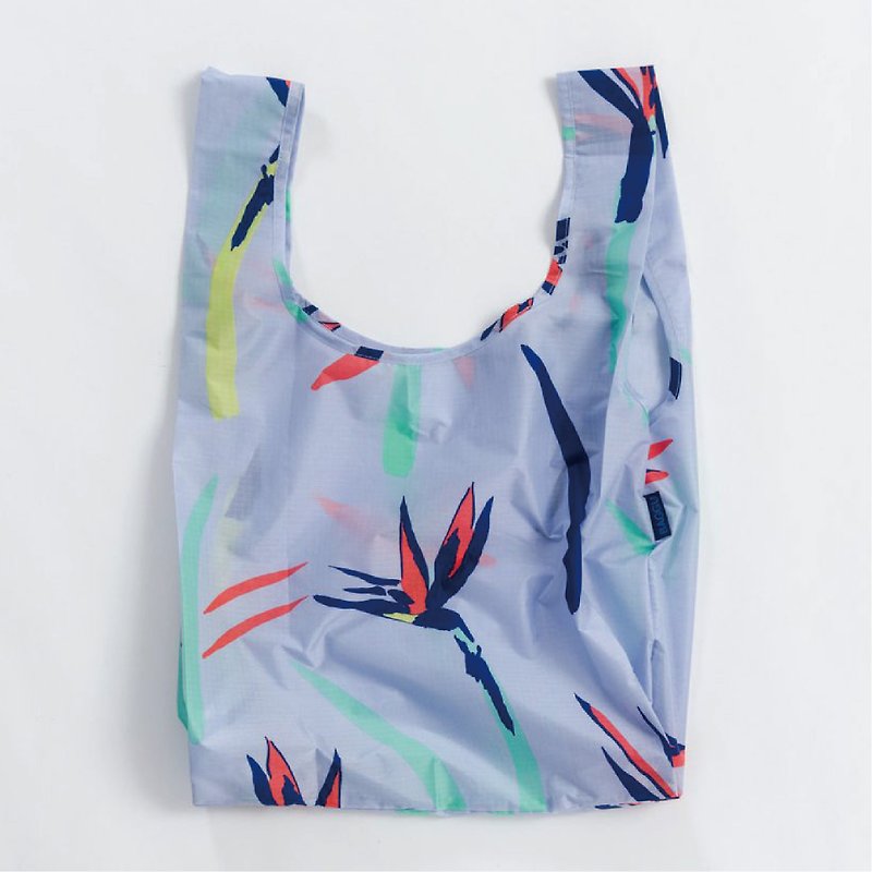 【新品】BAGGU环保收纳购物袋- 天堂鸟图腾 - 手提包/手提袋 - 防水材质 蓝色