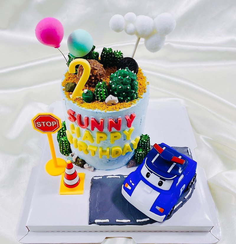GO GO 新手上路 波利 生日蛋糕  定制蛋糕  满周岁 4寸 限台南面 - 蛋糕/甜点 - 新鲜食材 蓝色