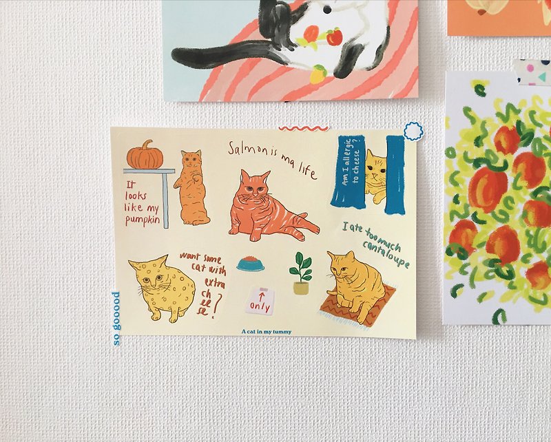 Foodie Cats Sticker - 贴纸 - 纸 