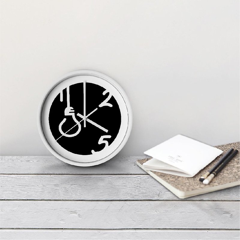 黑白简约 北欧风灯泡 时钟 / 挂钟 - 时钟/闹钟 - 塑料 黑色