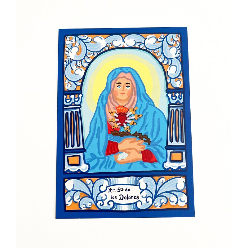 多洛雷斯圣母明信片 - 卡片/明信片 - 纸 蓝色