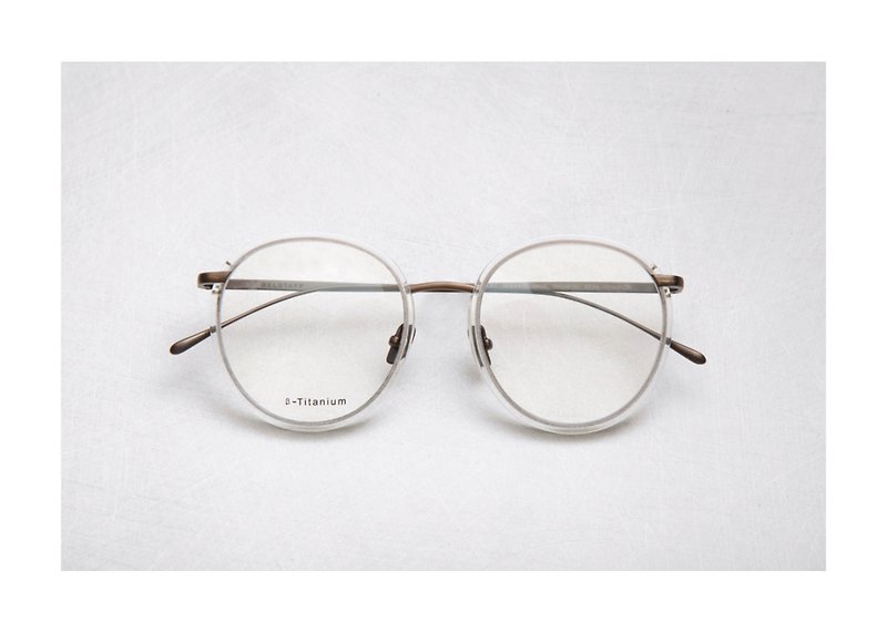 日本钛金属复古镜框 透色古铜 - 眼镜/眼镜框 - 贵金属 透明