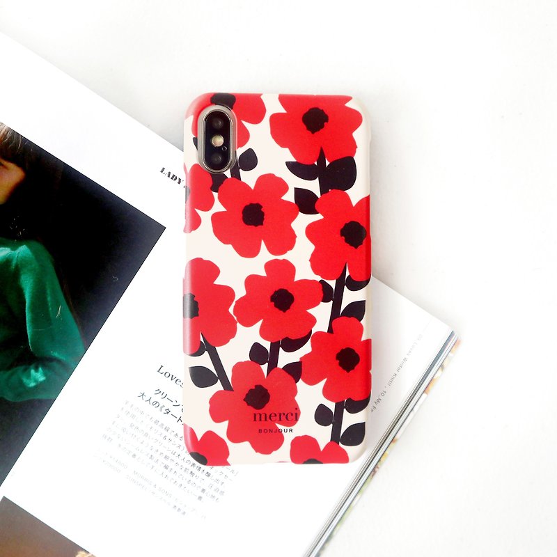 红色罂粟花手机壳 - 手机壳/手机套 - 塑料 红色