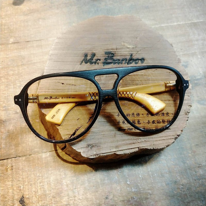 大头有福了 台湾手工眼镜【特大头 影之鳞】系列 ­独家专利 行动艺术品 再大的头都能戴 - 眼镜/眼镜框 - 竹 黑色