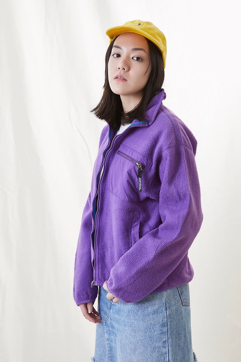 Vintage patagonia 刷毛外套 古着 - 女装休闲/机能外套 - 聚酯纤维 紫色