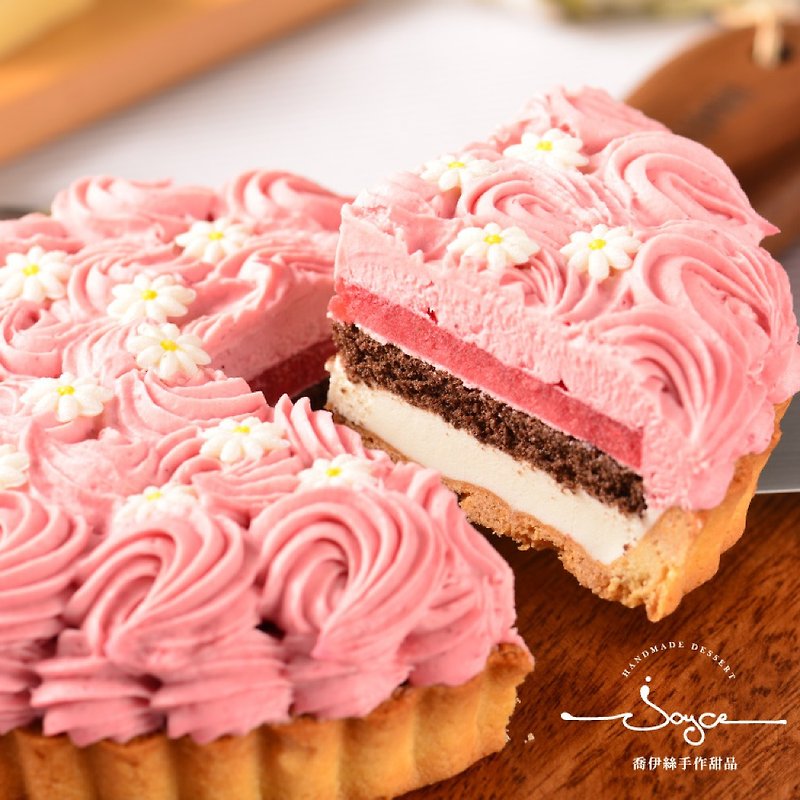 【母亲节蛋糕】乔伊丝手作甜品　6'寸花漾覆盆莓 - 蛋糕/甜点 - 新鲜食材 粉红色