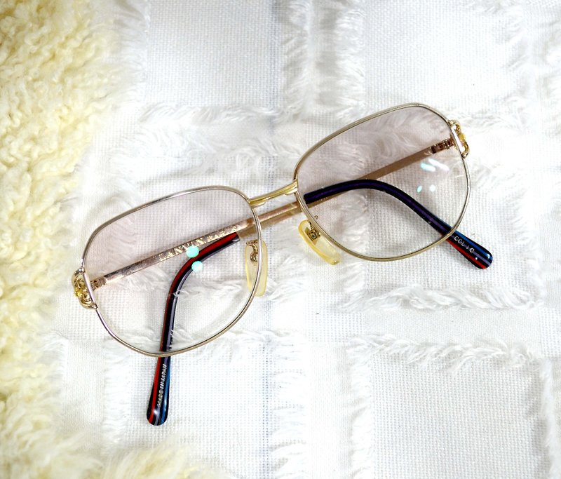 90s 古董Lanvin金属框眼镜 需自行配镜片 意大利古着古着名牌 - 眼镜/眼镜框 - 其他金属 银色