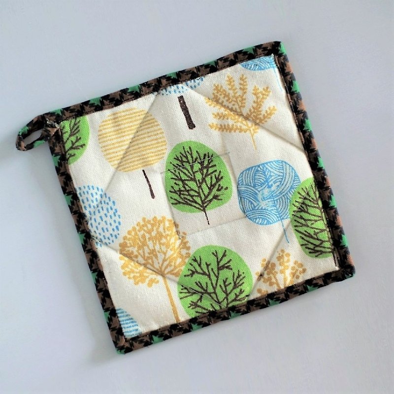 隔热垫 (小森林) - 餐垫/桌巾 - 棉．麻 绿色