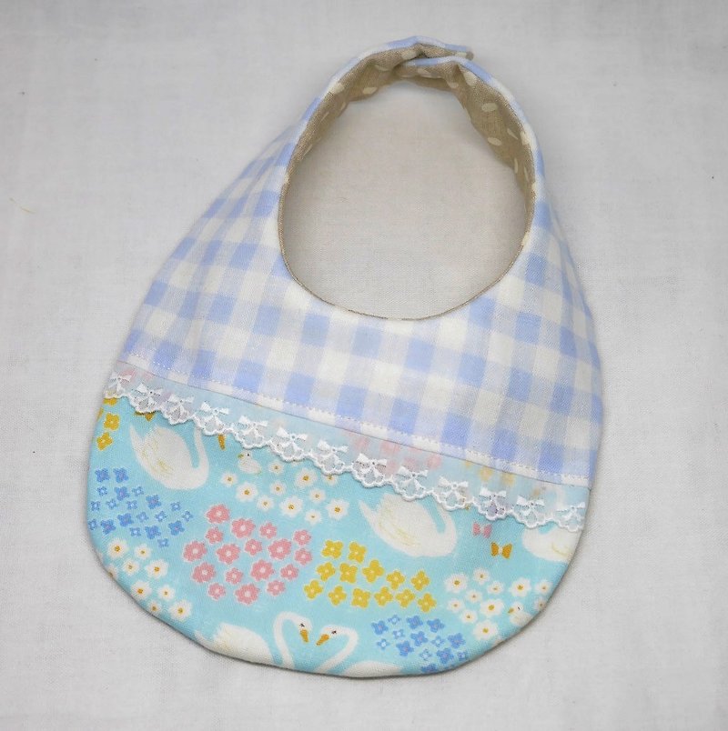 Japanese Handmade 8-layer-gauze Baby Bib - 围嘴/口水巾 - 纸 蓝色