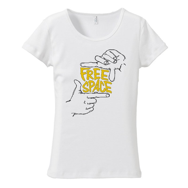 レディースTシャツ / Space Shuttle - 女装 T 恤 - 棉．麻 白色