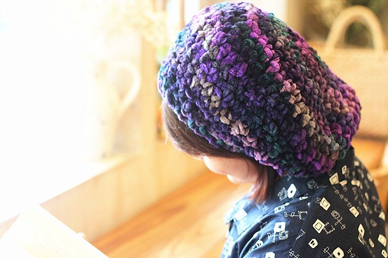 【好日手作】Handmade。手织毛线编织黑人帽／圣诞礼物 - 帽子 - 聚酯纤维 多色