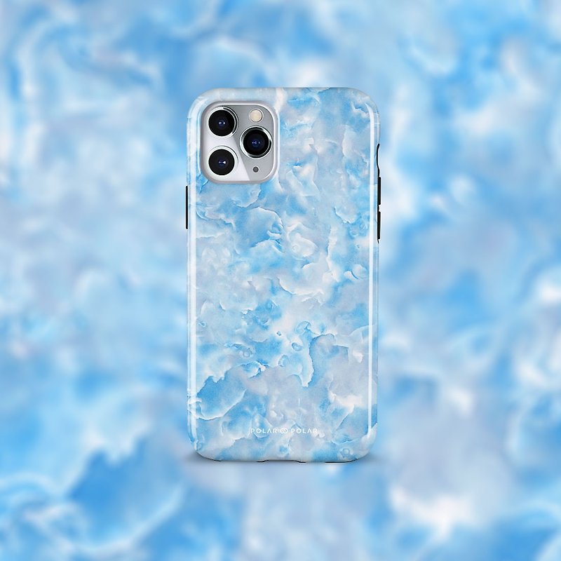 Polar Polar 蓝色云石纹 iPhone/三星/华为 双层保护手机壳 - 手机壳/手机套 - 塑料 