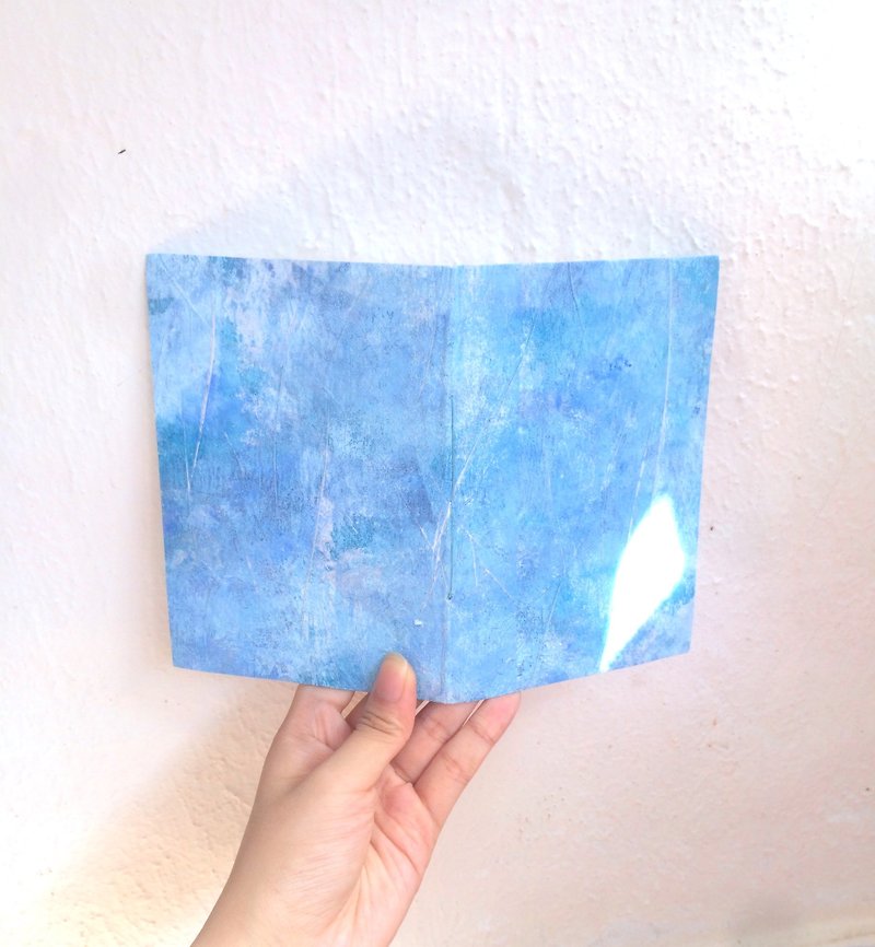 海浪系列 004 手工书圆⻆笔记本 - 笔记本/手帐 - 纸 蓝色