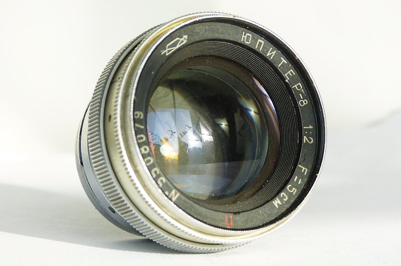 Jupiter-8 红色 P 2/50 镜头适用于测距相机基辅 Contax RF KMZ 苏联 - 相机 - 其他材质 银色