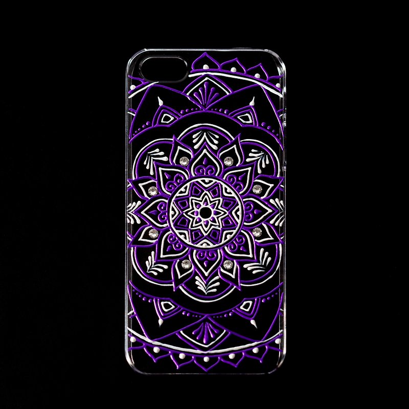 Malic ◈ henna 风格手绘手机殻 - 手机壳/手机套 - 塑料 紫色