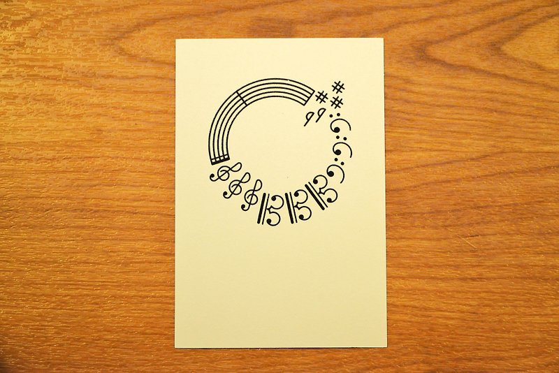 五线谱-音乐明信片 | 古典音乐 | Music Gift | 音乐礼品 - 卡片/明信片 - 纸 白色