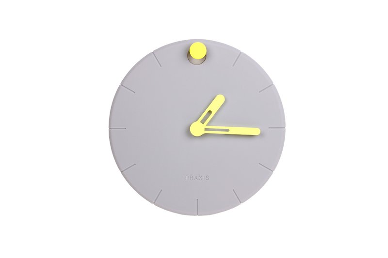 HOOCK 硅胶悬挂墙时钟 (萤光黄时针) - 时钟/闹钟 - 硅胶 黄色