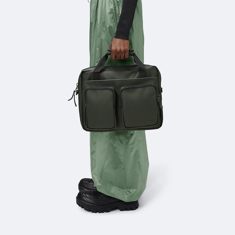 【丹麦 RAINS】Texel Tech Bag W3 防水多功能科技手提包 - 手提包/手提袋 - 其他材质 绿色