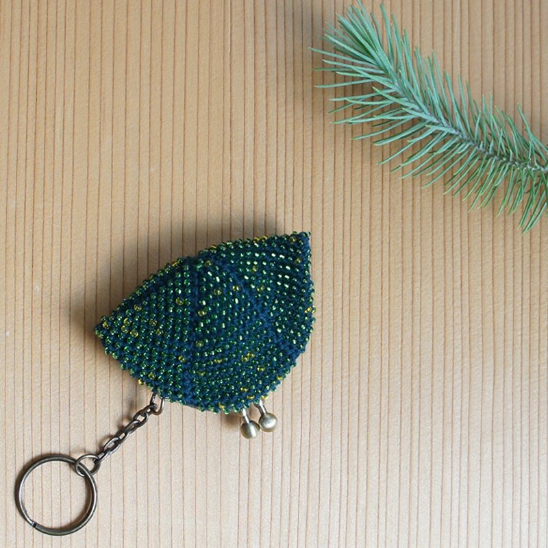 其他材质 零钱包 绿色 - Ba-ba handmade Seed Beads crochet mini-coinpurse No.732