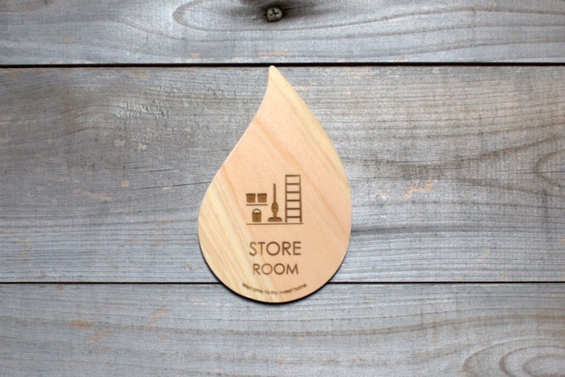 木头 墙贴/壁贴 咖啡色 - Storage room / storage room plate drop-plate