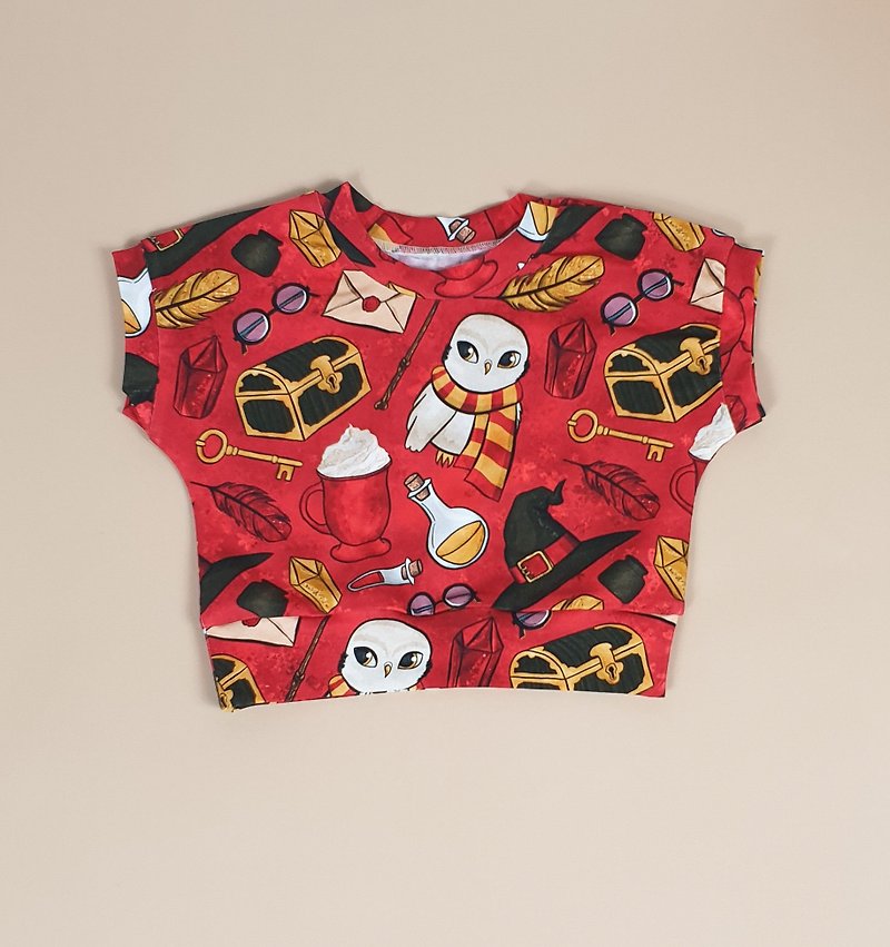 Red Magic Wizard baby t-shirts, baby boy t-shirt, baby girl t-shirt,print tshirt - 童装上衣 - 棉．麻 多色